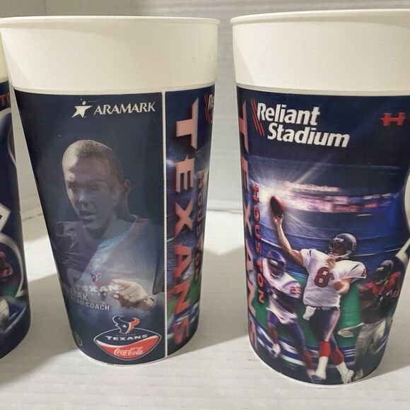 Houston Texans Vintage Souvenir Cups Lot Of 7 - Picture 7 of 8